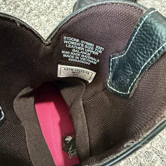 Justin Work Boots Gypsy Wanette 8 Inch Steel Toe Western 7.5 B Black Leather - Picture 7 of 8